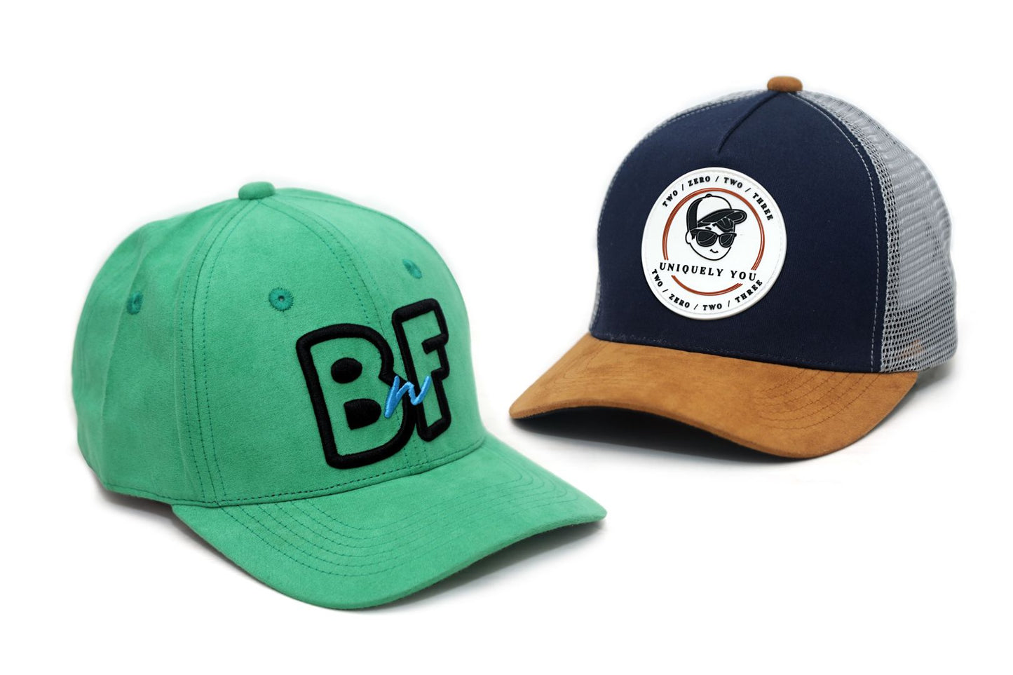 Green Baseball and Blue Trucker Combo