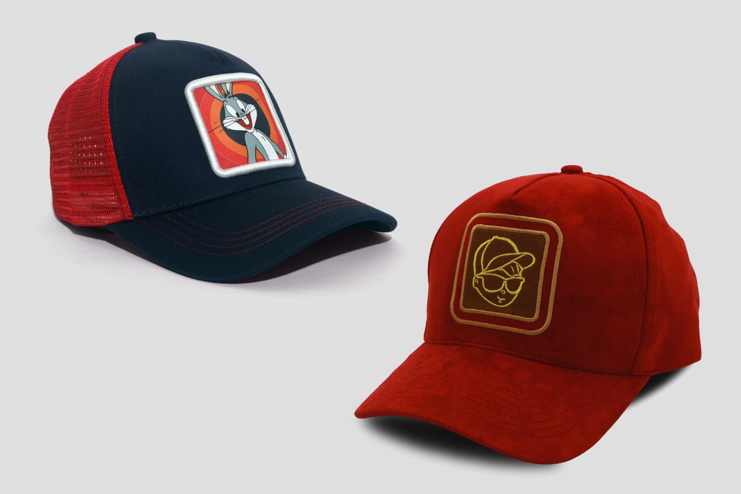 Red Baseball Suede and Bluebunny Trucker Combo